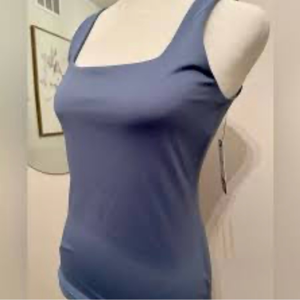 Nine West Blue Fitted Sleeveless Tank Top